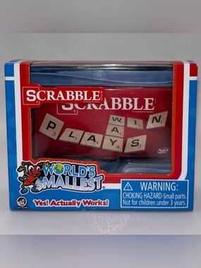 World’s Smallest Scrabble Game NEW Sealed Mini Travel Board Game Gift